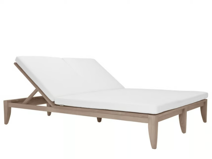 RELAIS - Double teak sun lounger _ JANUS et Cie